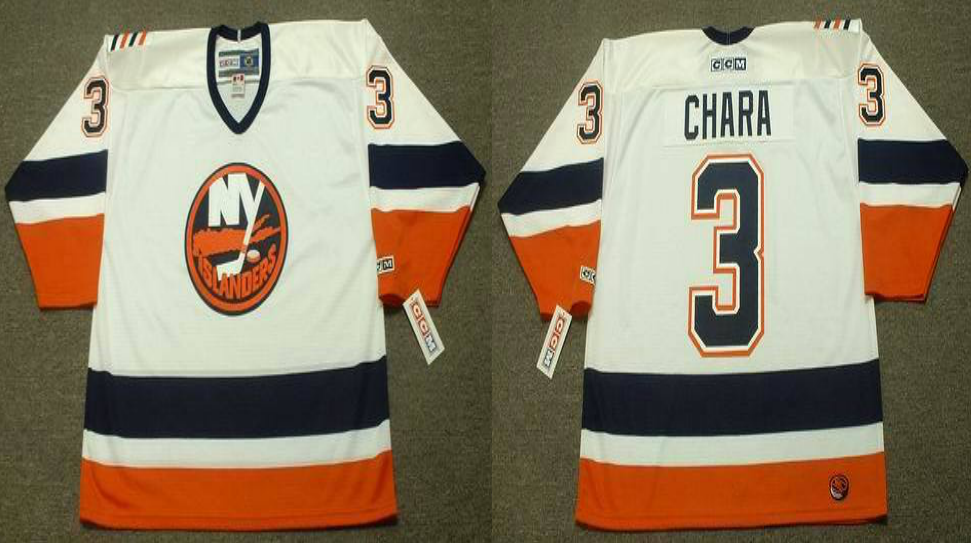 2019 Men New York Islanders #3 Chara white CCM NHL jersey->new york islanders->NHL Jersey
